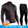 Wielertruisets 2024 Winterset Dames Thermische Fleece Fietskleding MTB Uniform Maillot Ropa Ciclismo Sportfietsbroek 231118