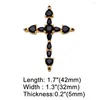 Pendentif Colliers OCESRIO Multiple Couleur Croix Collier Plaqué Or Cubique Zircone Crucifix Fabrication de Bijoux Fournitures En Vrac Pdta786