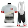 Ensembles de maillots de cyclisme Drapeau national suisse Costume de cyclisme rouge Uniforme de vélo d'été Ensemble de vélo Vêtements de sport de course de vélo de montagne cycling jersey 231120