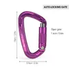 5 PCSCARABINERS 24KN Twist Locking Gate Carabiner Heavy Duty Auto Lock Carabiner Outdoor D-Ring Buckle Climbing Rappelling Hammock Locking Clip P230420