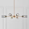 Lustres Nordic LED Chandelier para sala de estar jantar cozinha ouro bola moderna teto pendurado lâmpada no hall loft home luminária