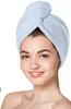 Handtuch Mikrofaser Haar umwickelt Badekappe Premium Anti Frizz Trocknungswickel für Damen Herren Trockenmütze Super saugfähigVerpackt
