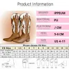 Buty Ippeum Western Cowboy for Women Firebird Hafdery skórzane kolano High Boot Country Brown Cowgirl Buty Plus44 231120