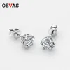 Cuelga la lámpara OEVAS Real 0.5-1 Carat D Color Stud Pendientes para mujeres de calidad superior 100% 925 Sterling Silver Sparkling Wedding Jewelry 230419