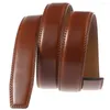 Belts Mens Business Style Belt Black Cow Leather Strap Male Waistband Automatic Buckle For Men Top Quality Girdle Jeans