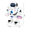 RC Robot HGRC 20cm 미니 플래싱 LED 조명 댄싱 지능형 모델 전기 시뮬레이션 교육 IC 장난감 230419