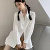 Women's Blouses Double Zipper Elegant Blouse Women Korean Fashion Y2k Aesthetic Long Seeve Shirt Haut Femme Harajuku Solid Blusas Cute