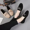 Dress Shoes Spring Fashion Flat Shoes Women Quality Metal Slip on Loafer Shoes Ladies Flats Mocassins Big Size 35-41 Sapato Feminino 230419