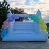 10x10ft Inflatable White Bounce House With Blower Commercial Kids Jumper Bouncer For Birthday Parties