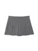 Women's Shorts Willshela Women Fashion Solid Pleated Side Zipper Skirts Vintage High Waist Female Chic Lady 230419