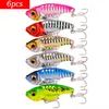 6 pc/lot 7/10/15/20G métal dur Vib lame leurre coulant Vibration leurres de pêche appâts ambiance artificielle pour bar brochet perche pêche pêcheFishing Lures