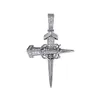 Prong Cubic Zircon Anchor Cross Cross Conslace Accessories Mens and Womens Fashion Hip Hop Netclaces 14k White Gold Cz Rock Full Crystal Charms Jewelry Bijoux