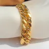 Nouveau HIP HOP solide 24K or véritable GF MIAMI chaîne à maillons cubains BRACELET bijoux éblouissants Jewelry2687