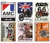 2021 Motocykl metalowe znaki malarstwa płytki platak vintage retro motorowe znak śladowy dekoracje ścienne do garażu pub pub man jaskini żelaza farba dekorat2127369