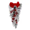 Flores decorativas Artificial Christmas Wreath Wreath Home Door Restaurant Decoration The Flless De Navidad Fast Drop