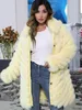 Women's Fur Faux MISSJANEFUR Winter Real Coat Women Fluffy Reversible Jacket Long Luxury Fashion Wholesale Warm Winterwear 231118