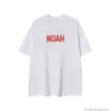 Tees t-shirts lyxiga herrar designer modekläder noah röd svart bokstav sommaren amerikansk ny enkel bomull lös mode par kort ärm t-shirt