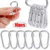 5 pcscarabiners 10 pcs mini carabiner spring clip aluminium alloy d شكل مفاتيح مفتاح ربط ربط لخطاف لزجاجة حقيبة تحمل في الهواء الطلق يوميا استخدام p230420