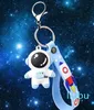 Leuke astronaut cartoon sleutelhanger kosmische astronaut ring hanger auto sleutelhanger accessoires cadeau voor mannen en vrouwen