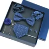 Neck Ties Luxury High Grade Mens Tie Set Nice Gift Box Silk Necktie 8pcs Inside Packing Festive Present Cravat Pocket Squares 231118