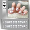 Falska naglar 24st White Press On For Women Long Press-On Finger Nail DIY At-Home