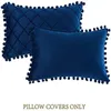 Cushion Decorative Pillow Inyahome Nordic Retro Ear Living Room Sofa Solid Color Tassel Cushion Without Core Bed Big Waist Back Office Chair 230419