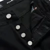 Мужские джинсы черные с вышитой лентой средней талии, модная осенняя повседневная одежда в стиле хип-хоп
