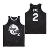 Moive Basketball Tournament strzelaj Jersey Birdmen 96 Tupac Shakur Birdie 23 Motaw Wood 2 Pac nad kostiumem obręczy podwójna drużyna Color Black Grey College Vintage