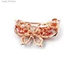 Fermagli per capelli Barrettes ALTOBEFUN Nuova moda Strass Cristallo Farfalla Forcina per donne Ragazze Signore Barrettes Scava fuori Fermaglio per capelli Ornamento AE007L231120