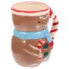 Vinglasglasögon jul keramisk mugg dekor vatten behållare kaffemuggar kopp gåva snögubbe soppa spannmål
