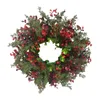 Decorative Flowers Props Wall Decorations Party Decoration Hanging Ornament Christmas Wreath Garland Red Berry