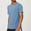 Camisetas para hombre Camiseta de secado rápido de nailon Lunu con Fitness para hombre, cuello redondo, deportes nuevos, manga corta en verano 230420