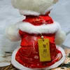 Hundebekleidung Kleidung Reizende Haustier-Baumwollkleidung im chinesischen Stil Bequemer Tang-Anzug für Teddybären