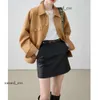 Yly Simple Style Coat Women's 2023 New Autumn Slim Suede Jacketショートトップ777 918 134 dfashion98