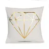 Cushion Decorative Pillow 45cm Stamping Gold case Retro European Style Sofa Cover Home Decorative Short Plush Bed Car 230419