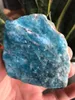 التماثيل الزخرفية 120G Azul Apatita Cristal Natural Pedra Bruta Fosforito Amostras Minerais Cura