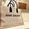 Vintage Rive Gauche Einkaufstasche Damen Designer Schulter-Clutch-Handtaschen Hobo-Umhängetaschen Große Tragetaschen Herren Luxus-Leinen-Reisetasche mit Tragegriff oben Strandtaschen