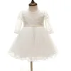 Robes de fille Robe de bébé fille Robe de baptême Dentelle blanche Infant Baptême Fête d'anniversaire Robe de princesse de mariage Vêtements de bébé 0-24M 230419