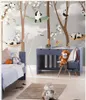 Papéis de parede bacal grandes árvores de panda fofas 3D Murais de papel de parede para desenho animado para bebês quarto de parede de parede de papel mural 8d adesivos