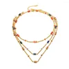 Choker Mode Bohemen Blauw Rood Kralen Ketting Voor Vrouwen Kleurrijke Kralen Gouden Ketting Geen Fade Sieraden Kraag