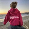 Women's Hoodies Dear Person Behind Me Hoodie With Kangaroo Pocket Pullover Vintage Aesthetic Words On Back Unisex Trendy