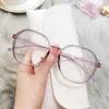 Sunglasses Eyeglasses Anti-Blue Ray Plain Glasses Eyewea Flow Large Frame Retro Myopia-Degree