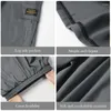 Men's Shorts Summer Cargo Solid Large Pockets Athletic Loose Wide-leg Straight-leg Pants Street