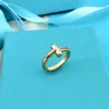 Band Rings T-shaped Plated Gold Rings t Fashion Jewelry Diamond Ring Female Minority Design Grade Simple ColdJHYE