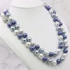 Strands Strings Wholesale Price Fashion 35"10 12mm South Sea Shell Pearl Necklace AAA Multicolor Beads Jewelry Making about 85 pcsstrands 230419