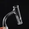 Smoke Full Weld Beveled Edge Side Hole Quartz Finger Banger Nails With 10mm 14mm 18mm Male Female Joints Suitfor Glass Water Bongs