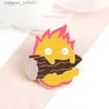 Épingles Broches Feu Démon Calcifer Épingles En Émail Mignon Magique Feu Elfe Bois De Chauffage Anime Broches Badges Chemise Lel Pin Bijoux Cadeau Pour Amis KidsL231120