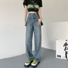 Jeans da donna 2023 Primavera Estate Retro Vita alta Pantaloni dritti larghi Abbigliamento Abbigliamento Y2k Jean Baggy Oversize Donna Kpop
