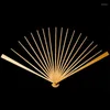 Decorative Figurines Wholesale Hand Fan Skeletons Accessories Bamboo Bones Chip For Japanese Spanish Style Folding Diy Handmade Craft