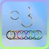 Andra 10st/Lot G23 Titanium gångjärnssegment Septum Clicker Nosringar Nipple Ear Lage Tragus Lip Piercing Fashion Jewelry7865337